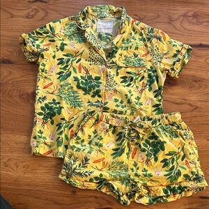 Printfresh Yellow and Green herb Pajama Set
